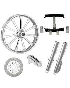 Exile Chrome 23" Wheel Tire Single Side w/ Raked Triple Trees Lowers & Sliders