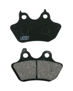 EBC Organic Rear Brake Pads Polished Rotor Harley 06-07 FXST 07 FLSTF Softail