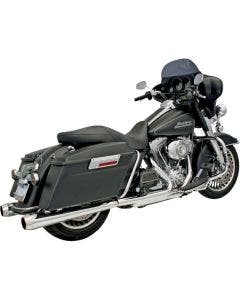 Bassani Chrome Megaphone Polished 4" Slip-On Mufflers 2.5" Performance Baffle