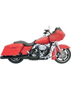 Bassani Black B4 2-1 Stepped Header Exhaust System Megaphone 95-16 Harley FLH/T