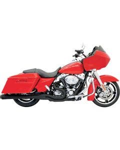 Bassani Black Road Rage II Mega Power Exhaust System Megaphone 95-16 Harley FLH