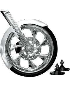 RC Components Front 26" Fender Stamped Steel Kit w/ Black Brackets Harley 14-18