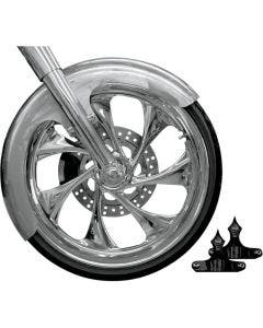 RC Components Front 23" Fender Builder Cut Steel w/ Black Brackets Harley 94-13