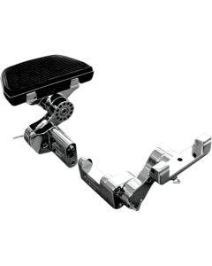 Rivco Chrome Adjustable Passenger Floorboard Mounts Harley FLH 93-17 w/Rineharts