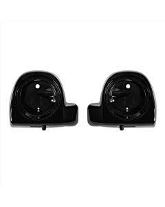 Hogworkz Vivid Black 6.5" Lower Fairings Speaker Pod Mounts 14-19 Harley Touring