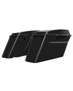 Hogworkz OEM Length Saddlebags w/ Lids Harley '14-'19 FLH - Vivid Black