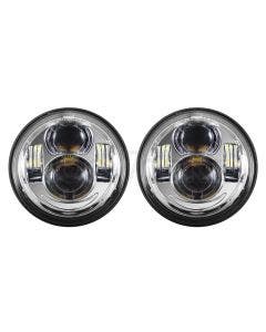 Hogworkz 4.65" Chrome LED Daymaker Style Headlights for Harley Dyna Fat Bob