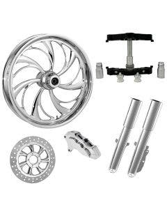 Helix Chrome 23" Wheel Tire Single Side w/ Raked Triple Trees Lowers & Sliders