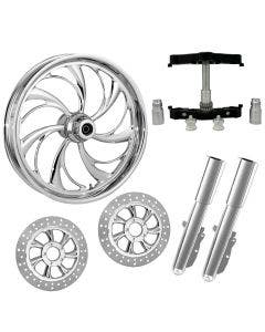 Helix Chrome 23" Wheel Tire Dual Rotors w/ Raked Triple Trees Lowers & Sliders