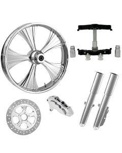 Helo Chrome 23" Wheel Tire Single Side w/ Raked Triple Trees Lowers & Sliders