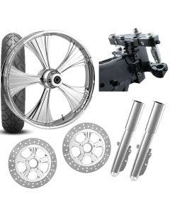 RC 26 Helo Chrome Wheel Tire Neck Rake Front End Package Harley Dual Disc 