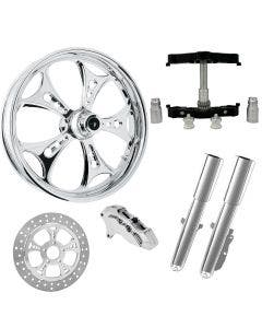 Holeshot Chrome 23" Wheel Tire Single Side Raked Triple Trees Lowers & Sliders