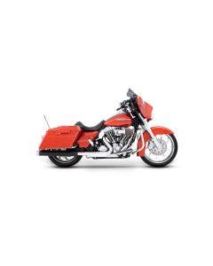Rinehart Racing 3.5" Black and Chrome Slip-on Mufflers Harley FLH/FLT and Trike