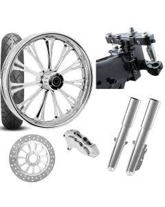 RC 26 Imperial Chrome Wheel Tire Neck Rake Front End Package Harley Single Side
