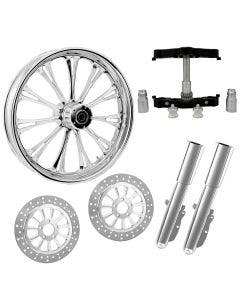 Imperial Chrome 23" Wheel Tire Dual Rotors Raked Triple Trees Lowers & Sliders