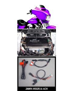 J&M ROKKER XT 4-Ch Wire Harness Kit (Only) For Harley-Davidson StreetGlide 2014