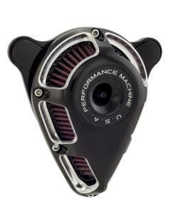Performance Machine Contrast Cut Jet Stage 1 Air Cleaner for Harley Big Twin 93-15 - 0206-2112-BM