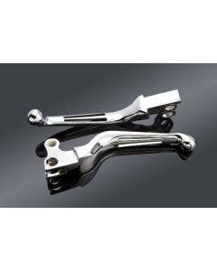 Custom Chrome 2 Slot Chrome Levers for Harley Davidson Models 1996-2006 (ex 04-up XL & 08-13 Touring)