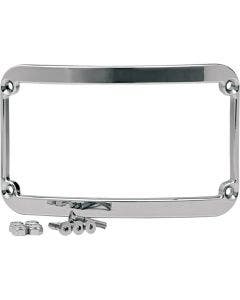 Klock Werks Chrome License Plate Frame for Frenched Rear Fenders Softail & FLHT