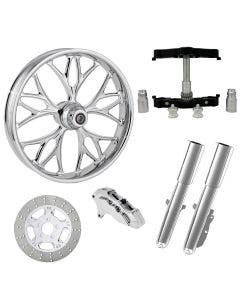 Kore Chrome 23" Wheel Tire Single Side w/ Raked Triple Trees Lowers & Sliders