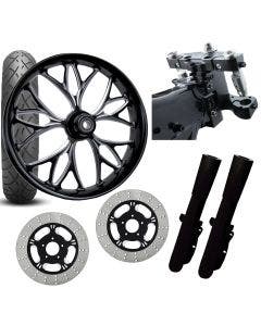 RC 26 Kore Eclipse Wheel Tire Neck Rake Front End Package Harley Dual Disc