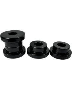 La Choppers Gloss Black Solid Handlebar Riser Bushings Harley Big Twin 84-16