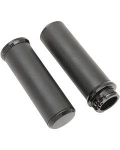 La Choppers Gloss Black Comfort Hand Grips for Harley Cable Throttle 84-17