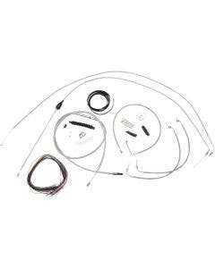 La Choppers Complete Stainless Cable Line Mini Ape Kit Harley 07 FLHT/ FLHX