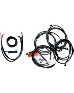 La Choppers Midnight Black  Complete 18"-20" Handlebar Cable Kit 16 FLHT/X ABS 