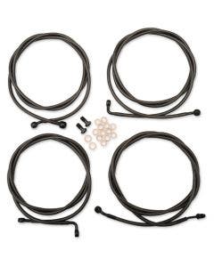 LA Choppers Midnight Black Standard Mini Ape Extended Cable Kit ABS FLHT/X 17