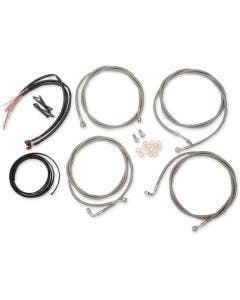 LA Choppers Stainless Braided Complete Mini Ape Extended Cable Kit ABS FLHT/X 17