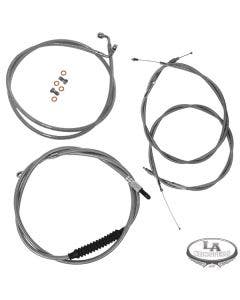 La Choppers Stock and Extended Stainless Cable Kits for Harley Davidson 00-06 FXST