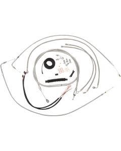 La Choppers Complete Stainless Cable Line 12"-14" Kit Harley 11-14 Softail ABS 