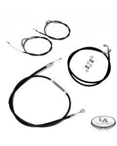 La Choppers Extended Black Cable Kits for Harley Davidson 96-05 Dyna FXDWG Wide Glide
