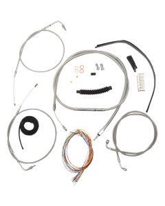 La Choppers Complete Stainless Cable Line 15"-17" Kit Harley 14-15 Sportster 