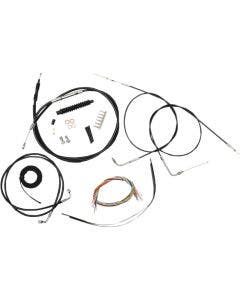 La Choppers Complete Black Vnyl Cable Line 15"-17" Kit Harley 14-15 Sportster 