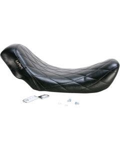 Le Pera LK-001 DM Diamond Stitch Vinyl Bare Bones Solo Seat 06-17 Harley Dyna