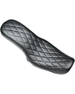 Le Pera LK-071 DM Black Diamond Stitch Cobra 2 Up Seat for Harley Dyna 06-17
