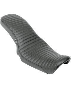 Le Pera LK-071 PT Black Pleated Stitch Cobra 2 Up Seat for Harley Dyna 06-17