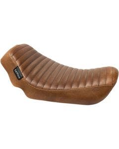 Le Pera LK-351PTTDV Pleated Brown Streaker Solo Full Profile Seat Harley FXD 06-