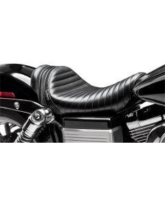 Le Pera Black w/ Stripes Cafe Stubs Spoiler Solo Drivers Seat Harley Dyna 06-17