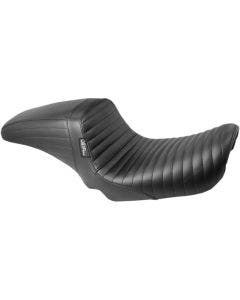 Le Pera LK-591PT Pleated Stitch Black KickFlip Solo Seat Harley Dyna 06-17