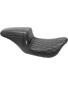 Le Pera LK-597DM Black Diamond Stitch KickFlip Solo Seat Harley FL Touring 08-Up