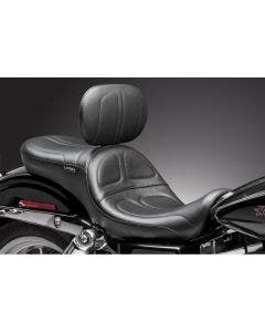 Le Pera LK-970BR Smooth 2 Up Maverick Seat Driver Backrest Harley Dyna 06-17