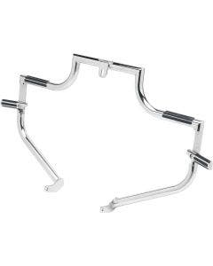 Lindby Chrome Twinbar Front Engine Guard Highway Bar Harley FLST Softail 00-15