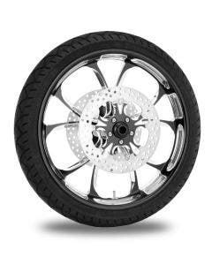 Performance Machine 21" Front Black Luxe Wheel Tire Rotor Package Harley 14-15