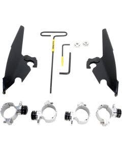 Memphis Shades MEB2008 Black Trigger-Lock Mount Batwing Fairing Harley 1200C