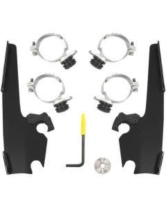 Memphis Shades MEB2016 Black Trigger Lock Mount Batwing Dyna FXDL 14-17