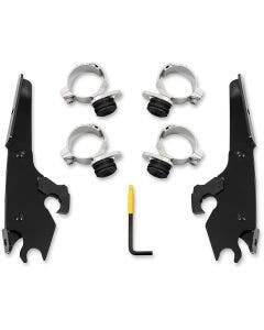 Memphis Shades MEB2027 Black Trigger-Lock Mount Batwing Fairing Indian Scout