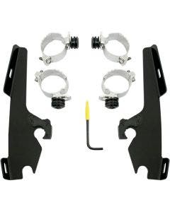 Memphis Shades Black Trigger Lock Mount Batwing Fats Slims FXSB FXDWG FXDF